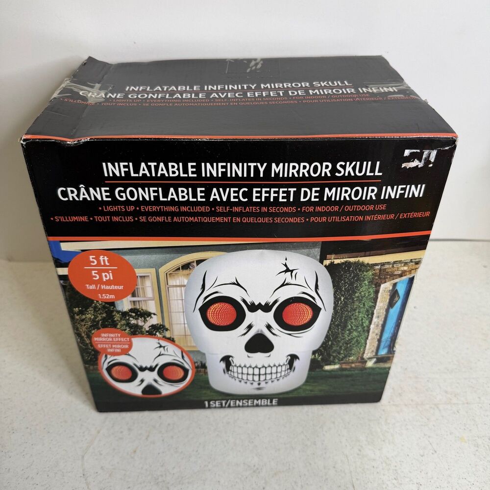 Inflatable Skull Infinity Mirror Halloween Decoration